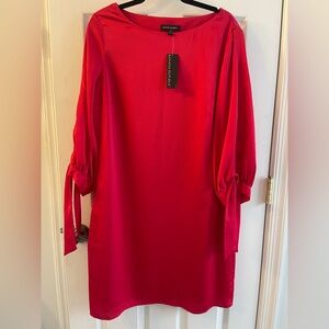Banana Republic High-sheen Red Dress, size 14, NWT
